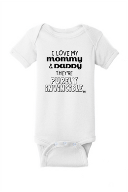 PURELY INVINCIBLE I Love My Mommy & Daddy Bodysuit